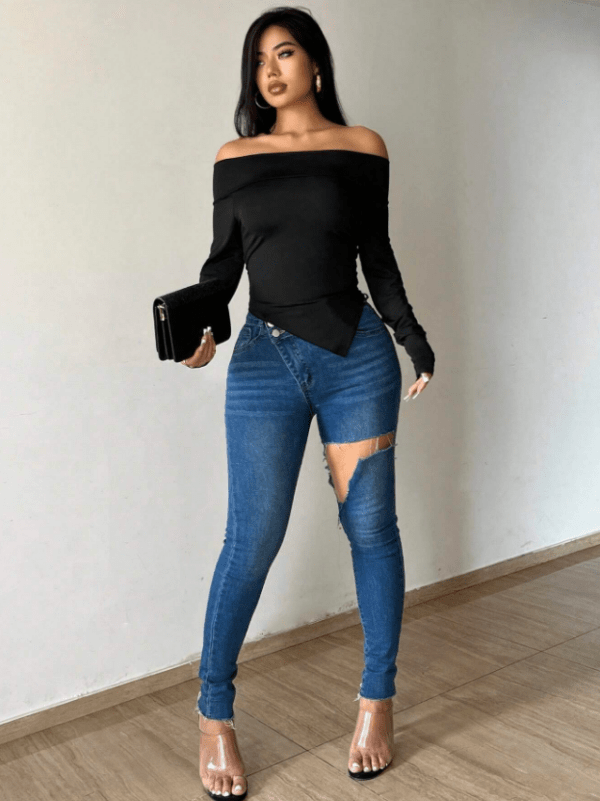 Casual Off Soulder Women's Top - Image 2
