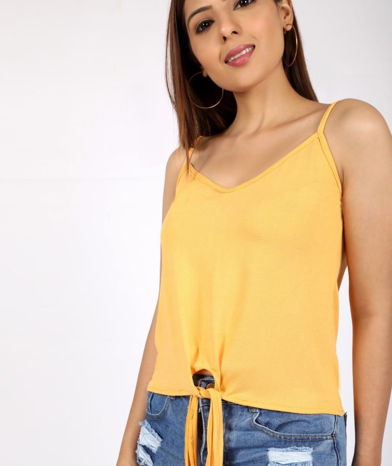 Casual Noodle Strap Self Design Women Top – adicto hub