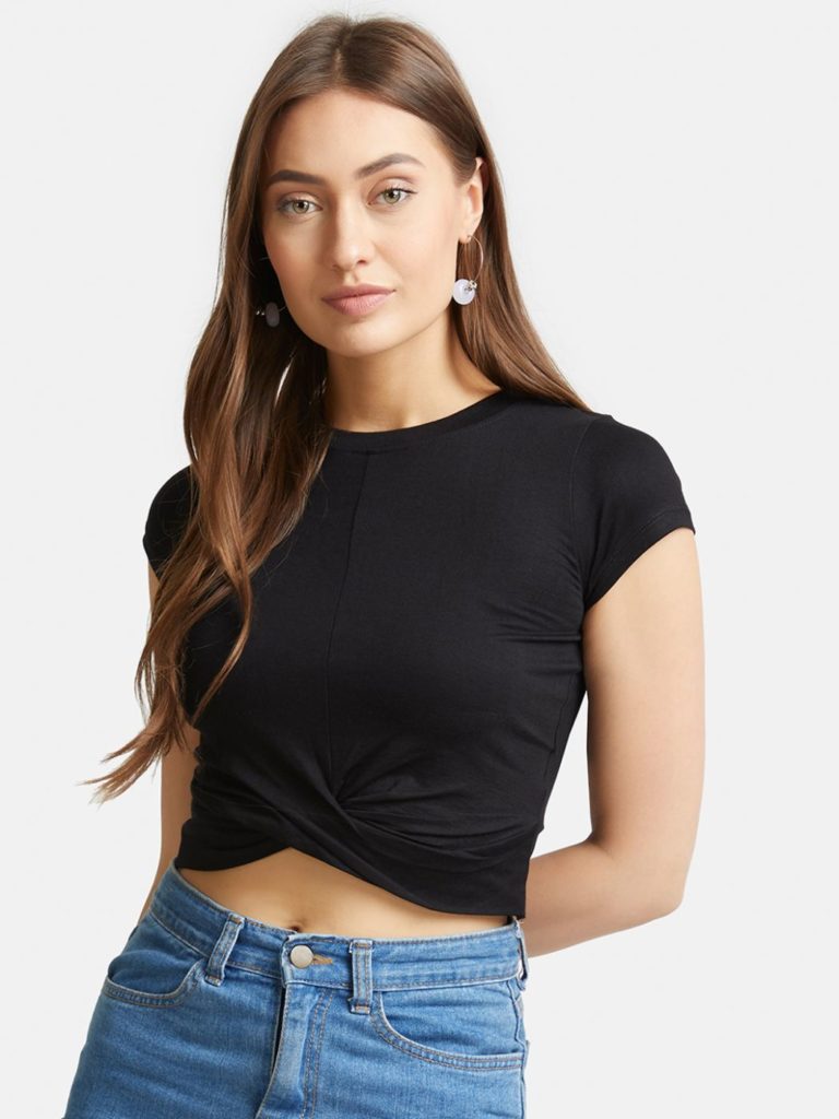 Women Twisted Solid Crop Top – adicto hub