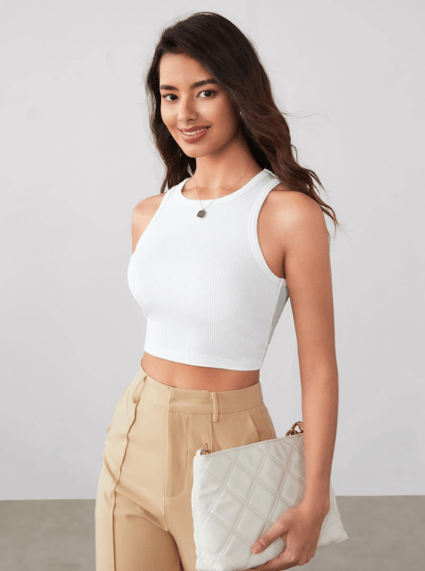 Ribbed Cropped Tank Top