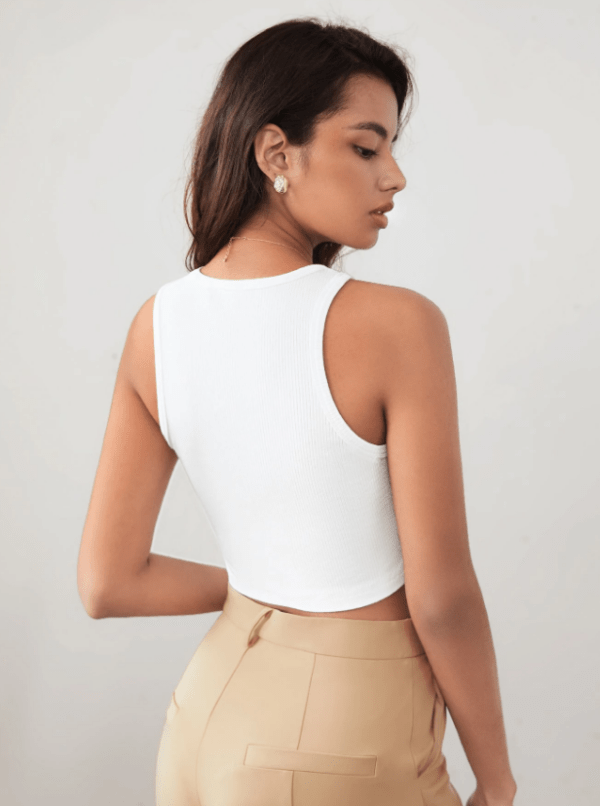 Ribbed Cropped Tank Top - Image 2